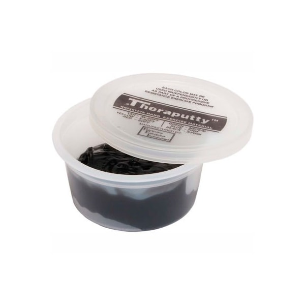 Fabrication Enterprises TheraPutty Standard Exercise Putty, Black, X-Firm, 2 Ounce 10-1466 - main